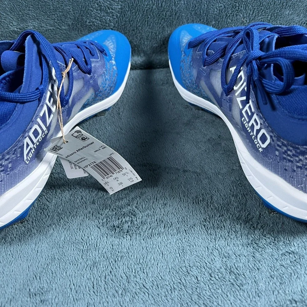 Adidas Adizero‎ Afterburner Royal Blue Baseball Cleats Men's Size 15 HP2178